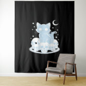 可愛いハロウィーン猫ネコ猫ゴシック様式の美学エッセン タペストリー (インサイチュ)