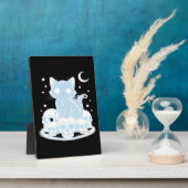 可愛いハロウィーン猫ネコ猫ゴシック様式の美学エッセン フォトプラーク (側面)