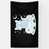 可愛いハロウィーン猫ネコ猫ゴシック様式の美学エッセン 横断幕 (縦)