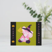 可愛いハロウィーン葉書:象の魔法使いコスム ポストカード (スタンド正面)