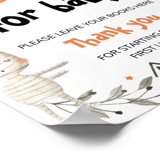 可愛いハロウィーン赤ちゃんシャワーベビー用の本 ポスター (角)