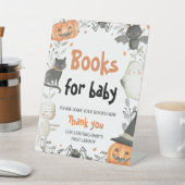 可愛いハロウィーン赤ちゃんシャワーベビー用の本 台座サイン (インサイチュ)