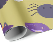 可愛いハロウィーン魔法とウィッチアトリビュート ラッピングペーパー (ロールコーナー)