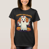 可愛いハロウィーンTシャツfor - Jack-o-Lantern & こうもり Tシャツ (正面)