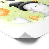 可愛いハローウィンパーティリトルブビーフサイン ポスター (角)