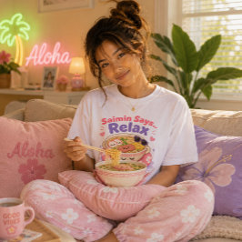 可愛いハワイ - サイミンがリラックスと言っています トライブレンドＴシャツ