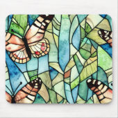 可愛いハンドスケッチ森林緑のパタかわいらしーン マウスパッド (正面)