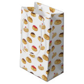 可愛いハンヌカー・スフガニヨットパターン（の模様が）ある スモールペーパーバッグ (裏面アングル)