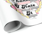 可愛いハートイエローレースと感謝していピンクの私はそれを嫌う ラッピングペーパー (ロールコーナー)