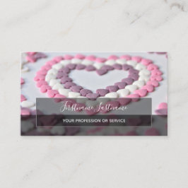 可愛いハートエレガント長方形の半透明 名刺