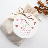 可愛いハートガーリー赤ちゃんシャワーありがとう フェイバータグ