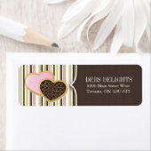 可愛いハートクッキーのパッケージ&出荷ラベル ラベル (インサイチュ)