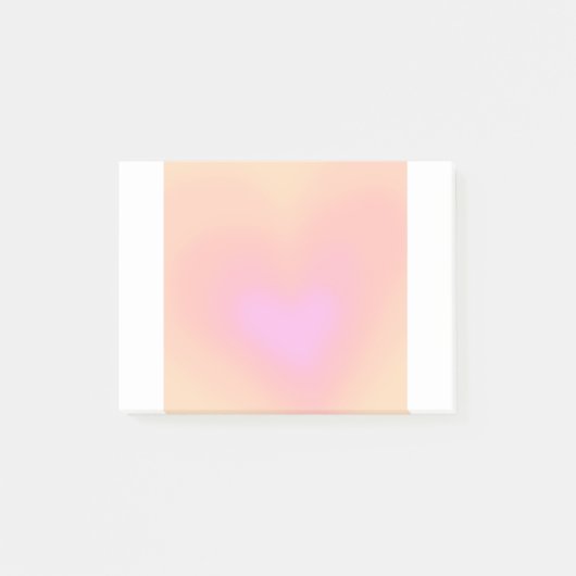 可愛いハートグラデーションのポストイットノート ポストイット (正面)