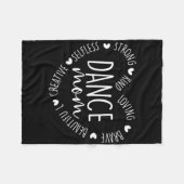 可愛いハートダンスマ誇りを持ったマダンサーモミー踊りモ フリースブランケット (正面(横))