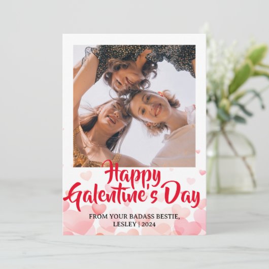 可愛いハートハッピーガレンティンズデイベスティー写真 シーズンカード (スタンド正面)