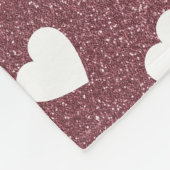 可愛いハートパターンバラ金ゴールドグリッター フリースブランケット (角)