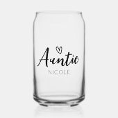 可愛いハートパーソナライズされた名 ガラス缶 (正面)