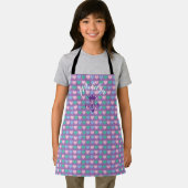 可愛いハートパーソナライズされたBFFキッズエプロン エプロン (インサイチュ)