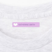 可愛いハートパープルブルー ラベル (貼付)