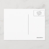 可愛いハートパープル日付を保存フォトポストカード 案内ポストカード (裏面)