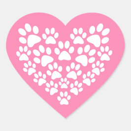 可愛いハートピンクのポープリント ハートシール