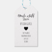 可愛いハートメイドラブクラフト紙 ギフトタグ (正面)