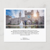 可愛いハート写真結婚予算のサンキューカード (裏面)