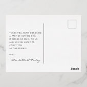 可愛いハート型クラウドブルースカイ結婚の感謝 箔シーズンポストカード (裏面)