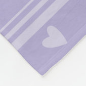 可愛いハート子の名前パープル フリースブランケット (角)