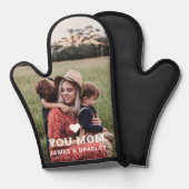 可愛いハート愛あなたママ写真母の日 鍋つかみ (正面/裏面)