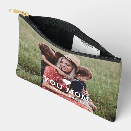 可愛いハート愛あなた母の日の写真 アクセサリーポーチ (見開き)