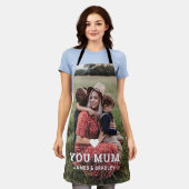 可愛いハート愛あなた母の日の写真 エプロン (着用した状態)