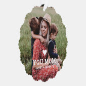 可愛いハート愛あなた母の日の写真 オーナメントカード (右)