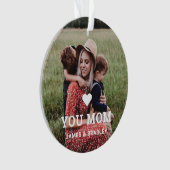 可愛いハート愛あなた母の日の写真 オーナメント (正面)