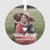 可愛いハート愛あなた母の日の写真 オーナメント (裏面)