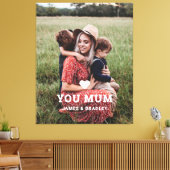 可愛いハート愛あなた母の日の写真 キャンバスプリント (インサイチュ (リビング))