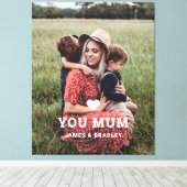 可愛いハート愛あなた母の日の写真 キャンバスプリント (インサイチュ (ウッドフロア))