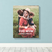 可愛いハート愛あなた母の日の写真 キャンバスプリント (インサイチュ (ウッドフロア))