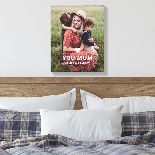 可愛いハート愛あなた母の日の写真 キャンバスプリント (インサイチュ (寝室))