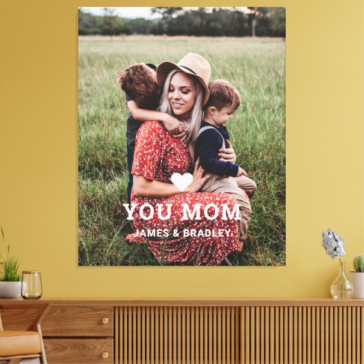 可愛いハート愛あなた母の日の写真 キャンバスプリント (インサイチュ (リビング))