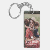 可愛いハート愛あなた母の日の写真 キーホルダー (正面左)