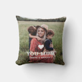 可愛いハート愛あなた母の日の写真 クッション (正面)