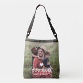 可愛いハート愛あなた母の日の写真 クロスボディバッグ (裏面)