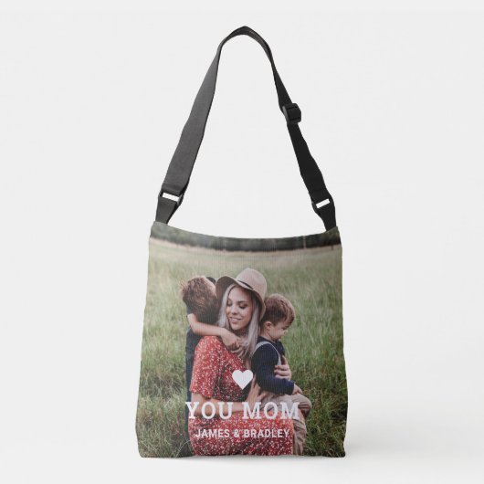 可愛いハート愛あなた母の日の写真 クロスボディバッグ (正面)