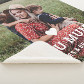 可愛いハート愛あなた母の日の写真 シェルパブランケット (3/4)