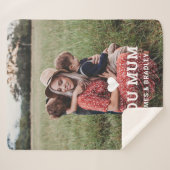 可愛いハート愛あなた母の日の写真 シェルパブランケット (正面(横))