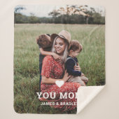 可愛いハート愛あなた母の日の写真 シェルパブランケット (正面)