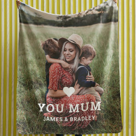 可愛いハート愛あなた母の日の写真 シェルパブランケット