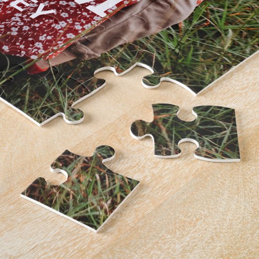 可愛いハート愛あなた母の日の写真 ジグソーパズル (側面)