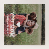 可愛いハート愛あなた母の日の写真 ジグソーパズル (横)